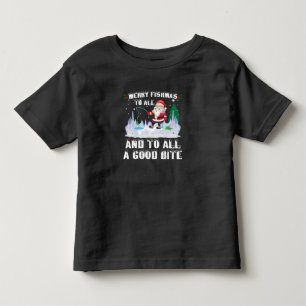 Camiseta Infantil Feliz Fishmas Peixe Divertido Pescaria Pescador Na