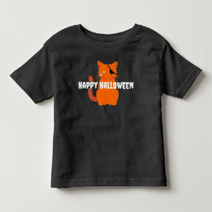 Camiseta Infantil Feliz Gato Pirata de Halloween