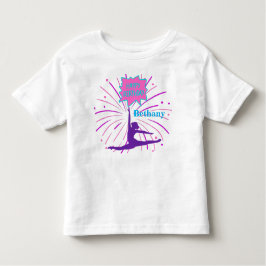 Camiseta Infantil Feliz ginástica de aniversário Personalizada