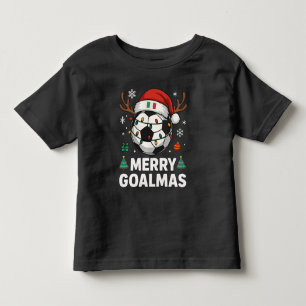 Camiseta Infantil Feliz Golmas Itália - Natal Engraçado de Futebol