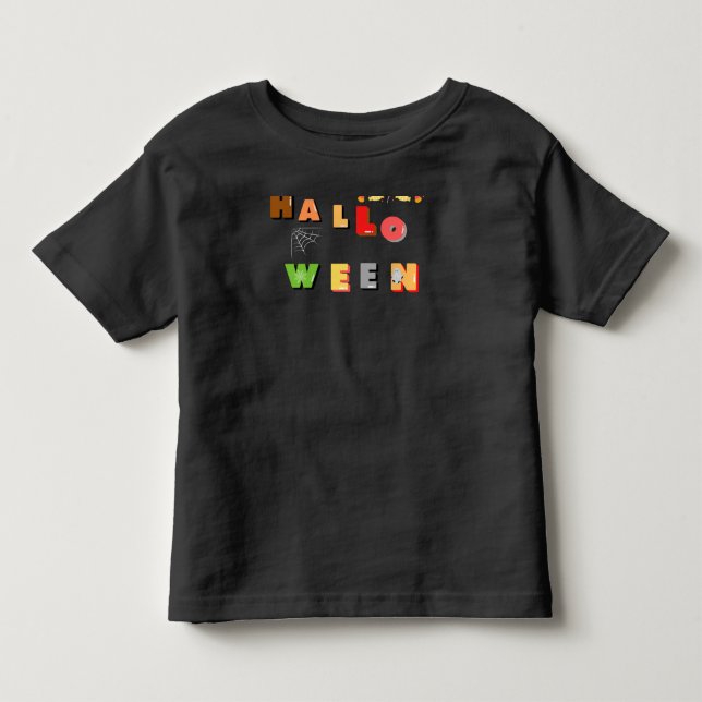 Camiseta Infantil Feliz Halloween Assustador (Frente)