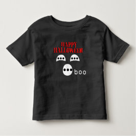 Camiseta Infantil Feliz Halloween Boo Toddler Black