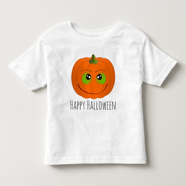 Camiseta Infantil Feliz Halloween Pumpkin (Frente)