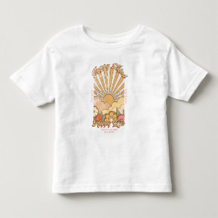 Camiseta Infantil Feliz Mente Feliz Vida Hippy Groovy Vibes