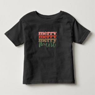 Camiseta Infantil Feliz Mini Retro Feriados de Natal em Groovy