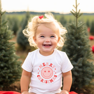 Camiseta Infantil Feliz Natal Cara Feliz