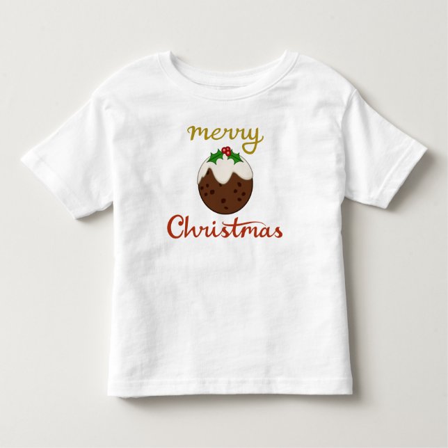 Camiseta Infantil Feliz Natal+Design Pudim (Frente)