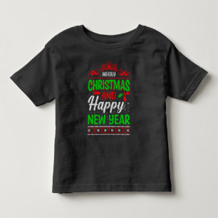 Camiseta Infantil Feliz Natal E Feliz ano novo-61064