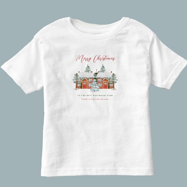 Camiseta Infantil Feliz Natal para os melhores vizinhos de sempre (Criador carregado)