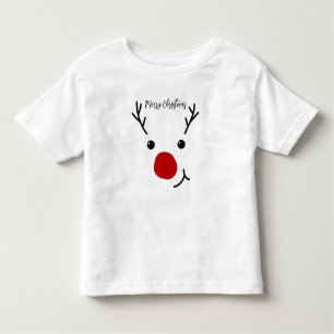 Camiseta Infantil Feliz Natal Reindeer Face