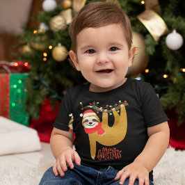 Camiseta Infantil Feliz Natal Sloth | Feriados