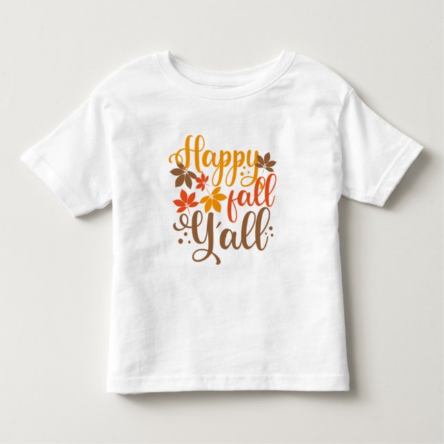 Camiseta Infantil Feliz outono para vocês (Frente)