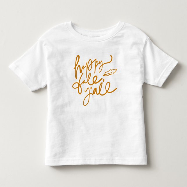 Camiseta Infantil Feliz outono Y (Frente)