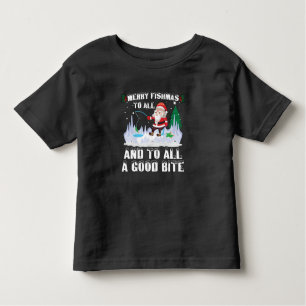 Camiseta Infantil Feliz Peixe Engraçado Pesca Pescador Xmas