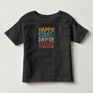 Camiseta Infantil Feliz Primeiro Dia De Aula De Volta às Aulas 