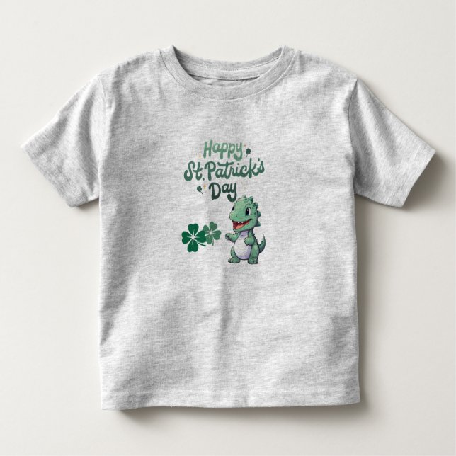 Camiseta Infantil Feliz Rua, Dia de Patrick Dino (Frente)