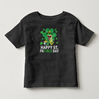 Camiseta Infantil Feliz Rua no Dia do Trex Dinossaur Toddler St Patr