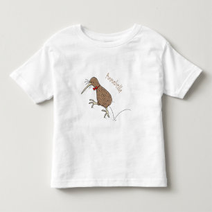 Camiseta Infantil Feliz salto em kiwi com design de desenho de arco