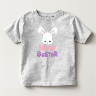Camiseta Infantil Felz pascoa, coelho bonito, coelho branco, coelho