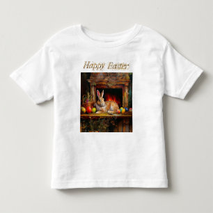 Camiseta Infantil Felz pascoa de Ovos de Páscoa Coloridos na Páscoa