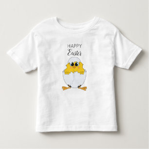 Camiseta Infantil Felz pascoa de Ovos e Pintinhos de Páscoa