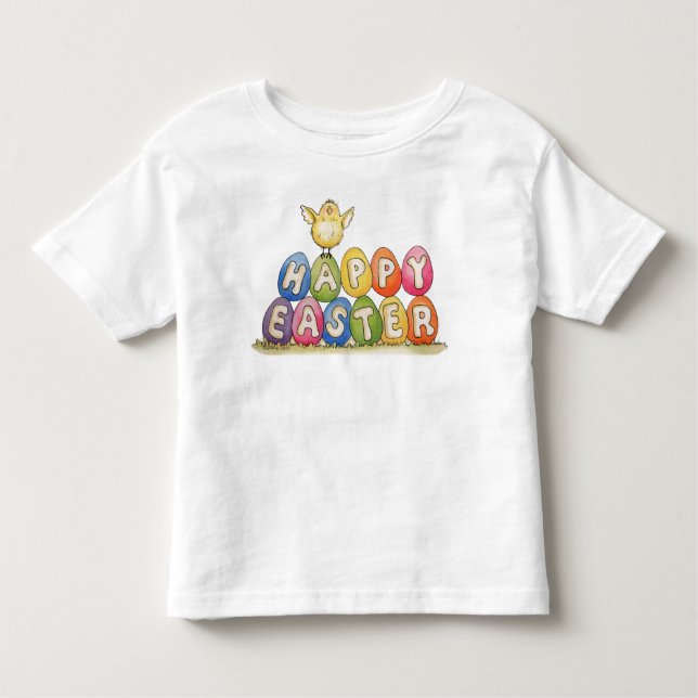 Camiseta Infantil Felz pascoa - o t-shirt da criança (Frente)