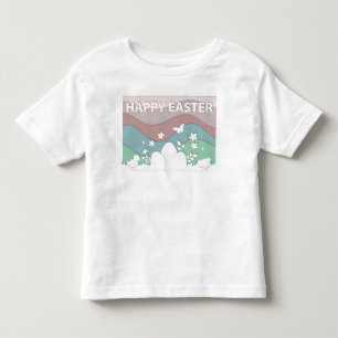 Camiseta Infantil Felz pascoa, pintinhos bonitos, ovos de páscoa na