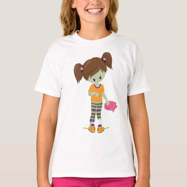 Camiseta Infantil Feminina Hanes TAGLESS® (Frente)