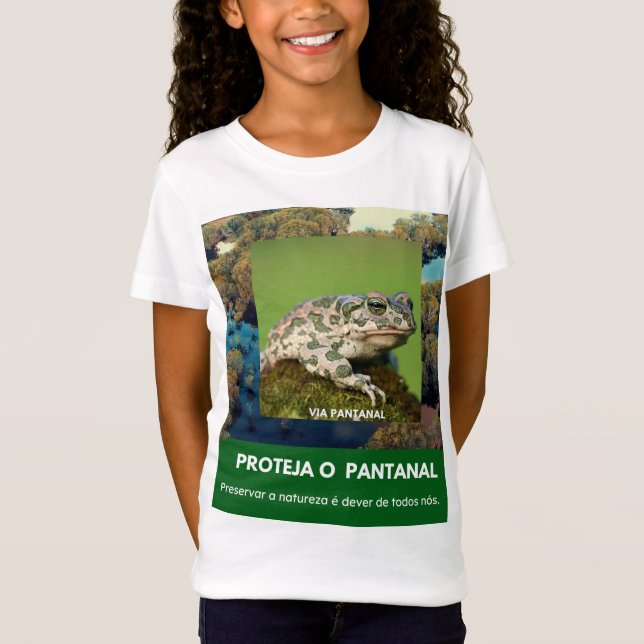 Camiseta Infantil Feminina - Jersey Via pantanal  (Frente)