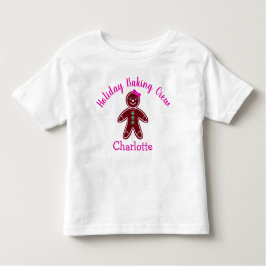 Camiseta Infantil Feriado Bajulando Tripulação Gingerpão Rapariga de