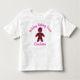 Camiseta Infantil Feriado Bajulando Tripulação Gingerpão Rapariga de