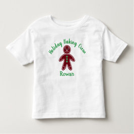 Camiseta Infantil Feriado Baking Crew Gingerbird Cookie Natal