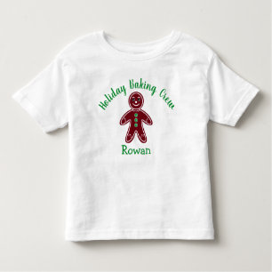 Camiseta Infantil Feriado Baking Crew Gingerbird Cookie Natal