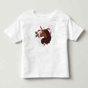 Camiseta Infantil Feriado Cardíaco do Carneiro Afro Unicorn Candy