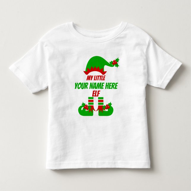 Camiseta Infantil Feriado de Correspondência da Família Elf Natal Pe (Frente)