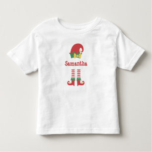Camiseta Infantil Feriado de Natal Personalizado do Toddler Elf