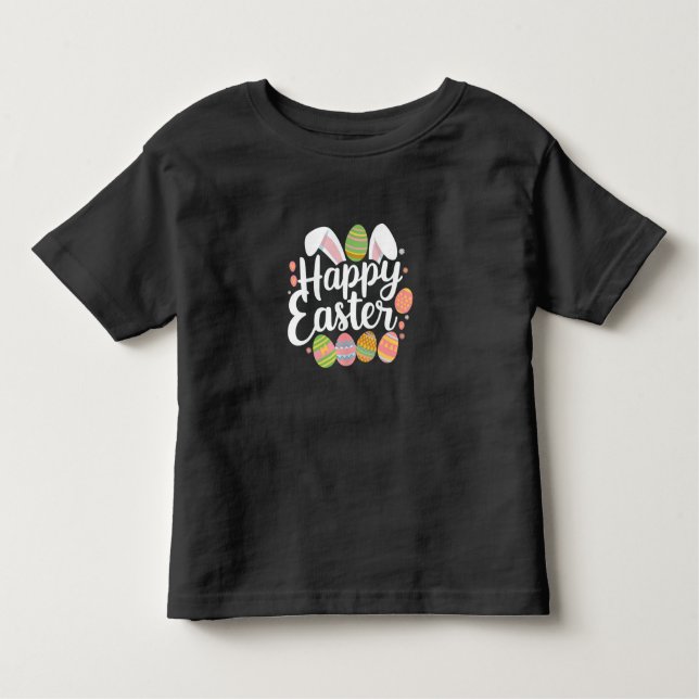 Camiseta Infantil Feriado de Ovo de Coelho felz pascoa (Frente)