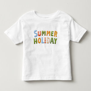 Camiseta Infantil Feriado de Verão - Texto de Feriado de Verão Vibra