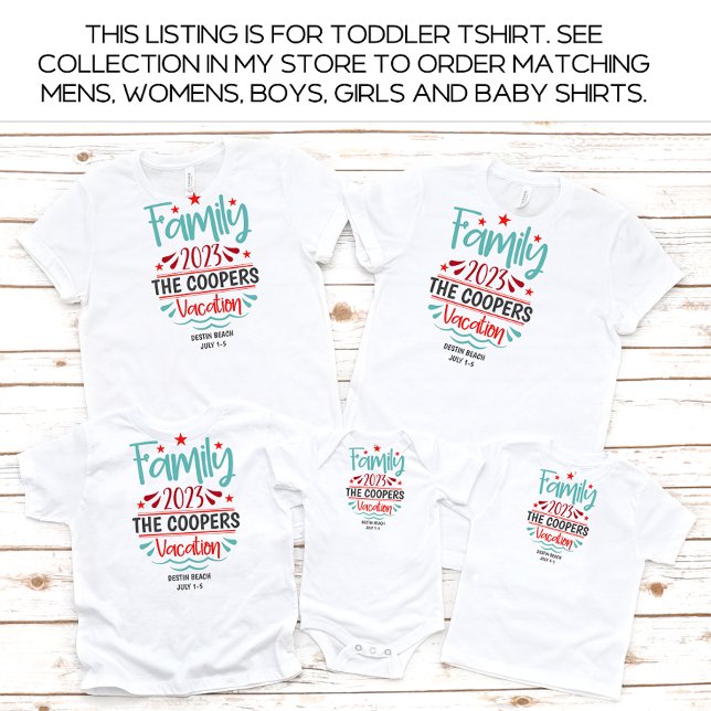 Camiseta Infantil Férias da Família Toddler — Horário de Verão (Criador carregado)