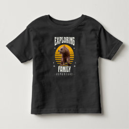 Camiseta Infantil Férias de Família Combinando Urso Aventura Estilo