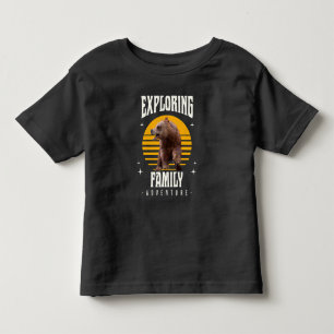 Camiseta Infantil Férias de Família Combinando Urso Aventura Estilo