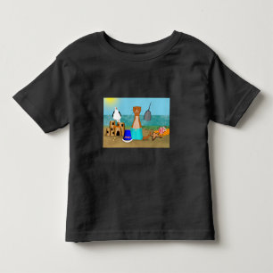 Camiseta Infantil Férias de Oliver a Lontra na Praia
