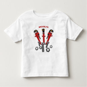 Camiseta Infantil Ferramentas engraçadas de monstro de wrench