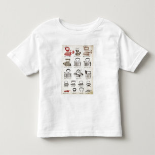 Camiseta Infantil Ferros, de um catálogo de comércio dos bens