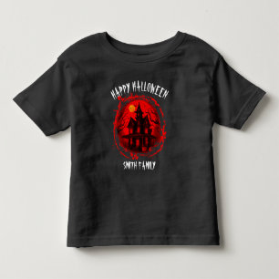 CAMISETA INFANTIL FESTA DA FAMÍLIA HUNTED HOUSE HALLOWEEN PERSONALIZ