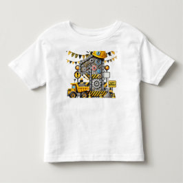Camiseta Infantil Festa de 1º Aniversário da Construção