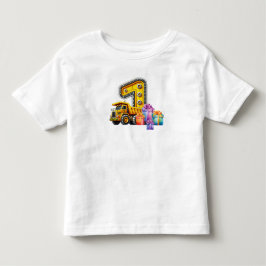 Camiseta Infantil Festa de 1º Aniversário da Construção