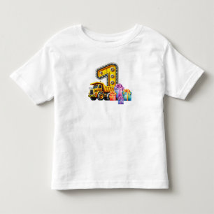 Camiseta Infantil Festa de 1º Aniversário da Construção