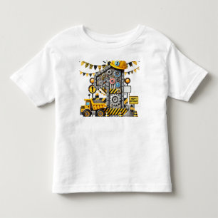 Camiseta Infantil Festa de 1º Aniversário do Construção