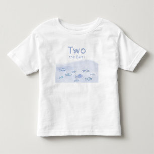 Camiseta Infantil Festa de 2 anos do peixe do mar azul